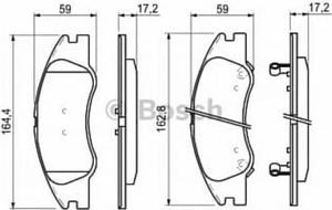 0 986 494 146 BO 0986494146 KLOCKI HAMULCOWE BP1057 KIA CERATO/KIA RIO 2000 - KPL BOSCH KLOCKI BOSCH [922208] - 2174958112