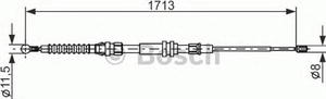 1 987 477 203 BO 1987477203 LINKA HAMULCA BC849 VW CADDY III 2004 - (1713MM) TYL SZT BOSCH HYDRAULIKA BOSCH [934167] - 2174983732