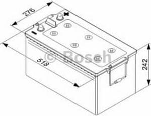 0 092 T40 800 BO 0092T40800 AKUMULATOR BOSCH T4 215AH, 1150A, 518X276X242 CIEZAROWY SZT BOSCH...