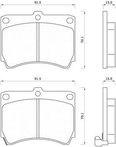 462281 FOM 462281 KLOCKI HAMULCOWE MAZDA 323/ 323F/ MX 3 GR.15MM* FOMAR KLOCKI ZACHODNIE [877424] - 2174981154