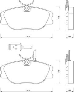 620981 FOM 620981 KLOCKI HAMULCOWE ALFA ROMEO 155/ 164/ FIAT COUPE/ TIPO GR.19MM/ 2XCZUJ.* FOMAR KLOCKI ZACHODNIE [877736] - 2174965589