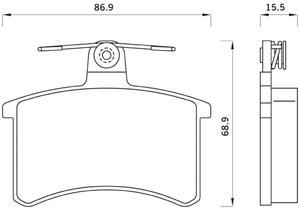 436981 FOM 436981 KLOCKI HAMULCOWE ALFA ROMEO 164/FIAT CROMA/AUDI 80/90/100/A4/A6 GR.15,5 /TYL/* FOMAR KLOCKI ZACHODNIE [878286] - 2175014358