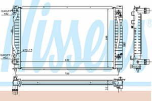 60229 NIS 60229A CHLODNICA AUDI A 4 / S 4 (94-): 1.6 I A +/-, 1.9 TDI D A +/-, 1.9 TDI D M -, 1.8 I TURBO 20V A +/-, VW SZT NISSENS CHLODNICE [867435] - 2175008403