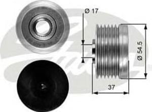 OAP7034 G OAP7034 SPRZEGLO ALTERNATORA CITROEN/PEUGEOT/FIAT 2.0/2.2 HDI/2.0 JTD 99 GATES SPRZEGLA ALTERNATORA GATES [900718] - 2174991690