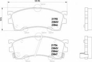 2384504 TX 2384504 KLOCKI HAMULCOWE FORD PROBE/MAZDA 323/626/MX-6/XEDOS 16.5MM WVA23845 Z...