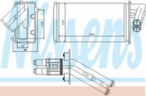 73368 NIS 73368 NAGRZEWNICA RENAULT LAGUNA 94-09/00 260X156X40MM SYS BEHR SZT NISSENS CHLODNICE NISSENS [905826] - 2174980259