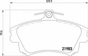 2198302 TX 2198302 KLOCKI HAMULCOWE MITSUBISHI CARISMA/VOLVO S40/V40 17.3MM WVA21983 Z CZUJNIKIEM...