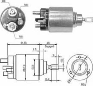 940113050010 MM AME0010 AUTOMAT ROZRUSZNIKA-WLACZNIK FORD FIESTA/COURIER/KA 1.3 96 - SZT MAGNETI...