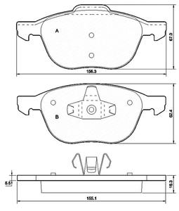 914581 FOM 914581 KLOCKI HAMULCOWE FORD FOCUS C-MAX, MAZDA 3, VOL FOMAR KLOCKI ZACHODNIE [913401] - 2174958532