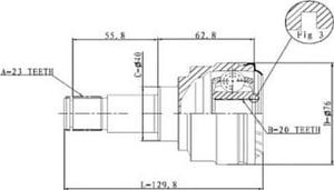 CW.031 STA CW.031 PRZEGUB HOMOKIN.WEWN FORD ESCORT FIESTA SZT STATIM PRZEGUBY STATIM [919131] - 2174995459