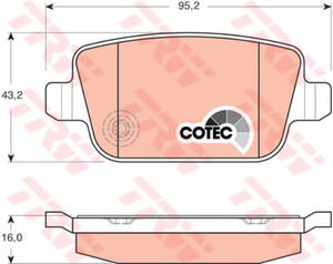 GDB1732 TRW GDB1732 KLOCKI HAMULCOWE FORD MONDEO KUGA GALAXY 1.8 2.0D 07- TRW KPL TRW [925538] - 2174961390