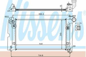 64646A NIS 64646A TOYOTA COROLLA (01-) 3-5 DOORS: 1.6 I 16V M +/-, 1.4 I 16V M +/-, 1.8 I 16V M + NISSENS CHLODNICE NISSENS [931267] - 2174971201