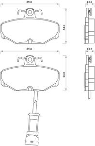 468581 FOM 468581 KLOCKI HAMULCOWE FORD ESCORT/ SIERRA/ SCORPIO GR.13,5MM/ 2XCZUJ. /TYL/* FOMAR KLOCKI ZACHODNIE [940680] - 2175006934