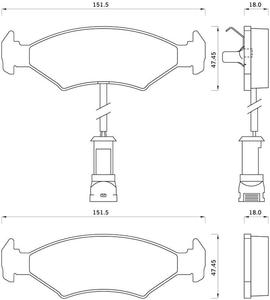 431181 FOM 431181 KLOCKI HAMULCOWE FORD ESCORT/ ORION/ SIERRA GR.18MM/ 2XCZUJ.* FOMAR KLOCKI ZACHODNIE [941128] - 2175000435