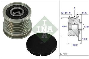 535 0001 10 L 535000110 SPRZEGLO ALTERNATORA SEAT CORDOBA/IBIZA/TOLEDO 1.9 SDI/TDI VW GOLF/PASSAT/POLO/VENTO 1.6-2.0 -01 SZT INA ROLKI I [942217] - 2175005724