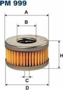 PM 999 F PM999 FILTR PALIWA FILTR DO INSTALACJI GAZOWYCH LOVATO /39X16X8,5X39X21/ SZT FILTRY FILTRON [947639] - 2175002763