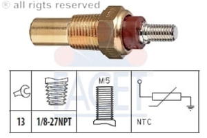 7.3180 KW 530180 CZUJNIK TEMP SILNIKA WODY EPS 1.830.180 - FORD SCORPIO II/TRANSIT/MAZDA 121 91 - OE 6145142 SZT KW KW ELEKTRYKA KW [1049726] - 2174971989