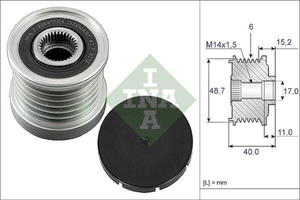 535 0038 10 L 535003810 SPRZEGLO ALTERNATORA OPEL VECTRA C/SAAB 9-3 3.0 V6 CDTI DO ALTERNATORA...