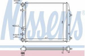 652691 NIS 652691 CHLODNICA SEAT CORDOBA (02-): 1.4 I 16V M -, 1.2 I 12V M -, SEAT IBIZA (01-): 1.2...