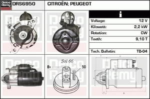 DRS6950 DR DRS6950 ROZRUSZNIK CITROEN JUMPER/PEUGEOT BOXER 2.5 D/TD 94 - CS 885 REMY SZT REMY...