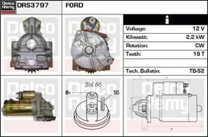 DRS3797X DR DRS3797X ROZRUSZNIK FORD MONDEO III/TRANSIT 2.0/2.2/2.4 DI/TDDI/TDCI/TDE 2000 - SZT REMY ALTERNATORY I ROZRUSZNIKI REMY [1106842] - 2175004646