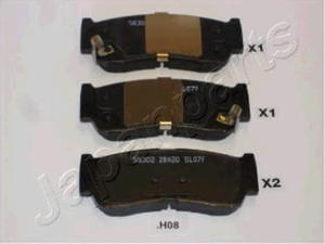 PP-H08AF JP PP-H08AF KLOCKI HAMULCOWE HYUNDAI SANTA FE 2.2 CRDI SZTJAPANPARTS HAMULCE JAPANPARTS...