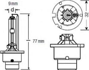 4008321184573 66240 ZAROWKA XENON D2S 35W P32D-2 /4 LATA GWARANCJI/ SZT OSRAM OSRAM ZAROWKI (PT)...