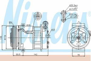 89157 NIS 89157 SPREZARKA KLIMATYZACJI FIAT CROMA (05-): 1.8I 16V G AUT., 1.8I 16V G M, OPEL VECTRA C (02-): 1.6I 16V G M, 1.8I 16V G M, SA SZT NISSEN [1461973] - 2175026523