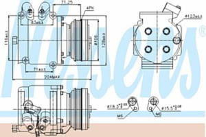 89226 NIS 89226 SPREZARKA KLIMATYZACJI HONDA CIVIC  (91-): 1.3I 16V G M, 1.5I 16V G AUT., 1.5I 16V G M, 1.6 VTI G AUT., 1.6 VTI G M, 1.6I 1 SZT NISSEN [1461980] - 2175026259