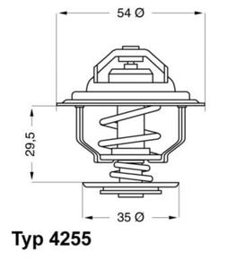 4255.87D WHR 4255.87D TERMOSTAT OPEL WAHLER TERMOSTATY (GJ) (PT) WAHLER [1893243]