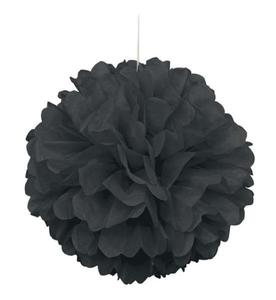 Papierowa czarna kula-kwiat