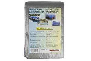 Bardzo gruba plandeka okryciowa srebrna 10x12m (130g) - 12m