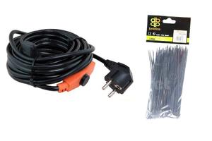 Kabel grzewczy 4m z energooszczdnym termostatem 64 W + opaski kablowe 100szt Gratis!