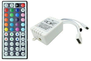 Sterownik RGB 144W IR 2 wtyki + pilot 44p. - 2831073108