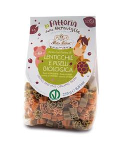 Makaron z Soczewicy i Groszku dla Dzieci Zwierzta Bezglutenowy BIO 250 g Pasta Natura - 2868524589