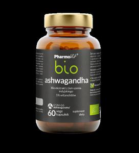 Ashwagandha Ekstrakt Bezglutenowy BIO 60 kapsuek (33 g) Pharmovit - 2869721975