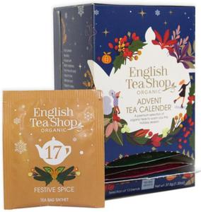 Kalendarz Adwentowy Niebieski, Herbaty i Herbatki BIO, 13 Smakw (25 x 1,5 g) 37, 5 g English Tea Shop Organic - 2876660711