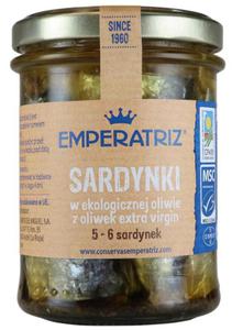 Sardynki Europejskie w BIO Oliwie z Oliwek Extra Virgin 190 g (133 g) Soik Emperatriz - 2872077428