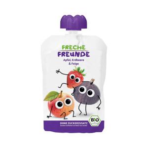 Mus Jabko - Truskawka - Figa bez Dodatku Cukrw Bezglutenowy od 1 Roku BIO 100 g Freche Freunde - 2874586904