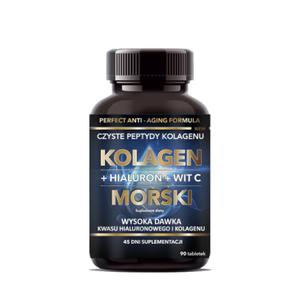 Kolagen Morski + Witamina C + Kwas Hialuronowy 90 Tabletek Intenson - 2877208407