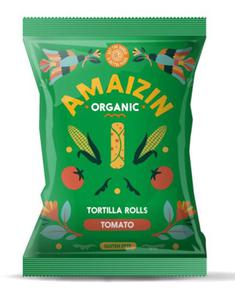 Chipsy Tortilla Kukurydziane Pomidorowe Bezglutenowe BIO 100 g Amaizin - 2866833056