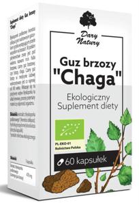 Guz Brzozy Chaga 470 mg, 60 Kapsuek BIO Dary Natury - 2834511646