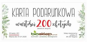 Karta podarunkowa - 200 z - 2866835646