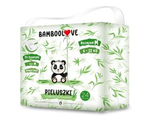 Pieluchy z Wknem Bambusowym Rozmiar M 6 - 11 kg (24 szt.) Bamboolove - 2867334326