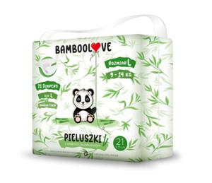 Pieluchy z Wknem Bambusowym Rozmiar L 9 - 14 kg (21 szt.) Bamboolove - 2867334327