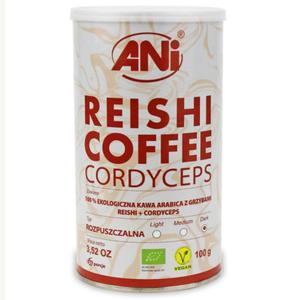 Kawa Rozpuszczalna Arabica z Grzybami Reishi i Cordyceps BIO 100 g Ani - 2868180377