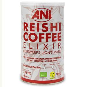 Kawa Rozpuszczalna Arabica z Grzybami Reishi, Cordyceps, Lion's Mane BIO 100 g Ani - 2874035252