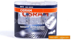 Komplet arwek reflektorowych H1 - NIGHT BREAKER UNLIMITED +110% - OSRAM - 2823254036