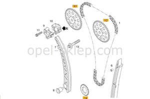 Zestaw k zbatych rozrzdu 1.0 / 1.2 / 1.4 16V Twinport - 636094 OPEL - GM - 2823259110