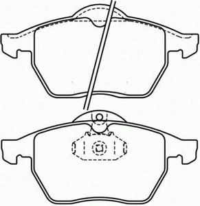 Klocki hamulcowe - przednie Vectra B / Calibra - DELPHI - 2823253832